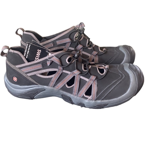 SwissGear Seago Black Gray Hiking Outdoor Water Shoe Size 13 NWT - Picture 1 of 9